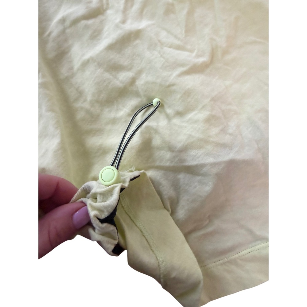 Athleta Women Small Lime Green High Neck Pocket Tank Top Drawstring Hem Active - Picture 4 of 4